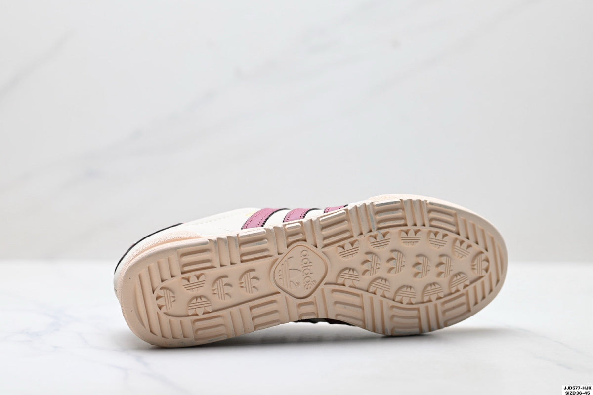 Exclusive Adidas Jeans Off White Burgundy Sneakers – Classic Retro Lifestyle Shoes — EU 36 / US M4 / W5.5 / 23CM — Alternate View 10