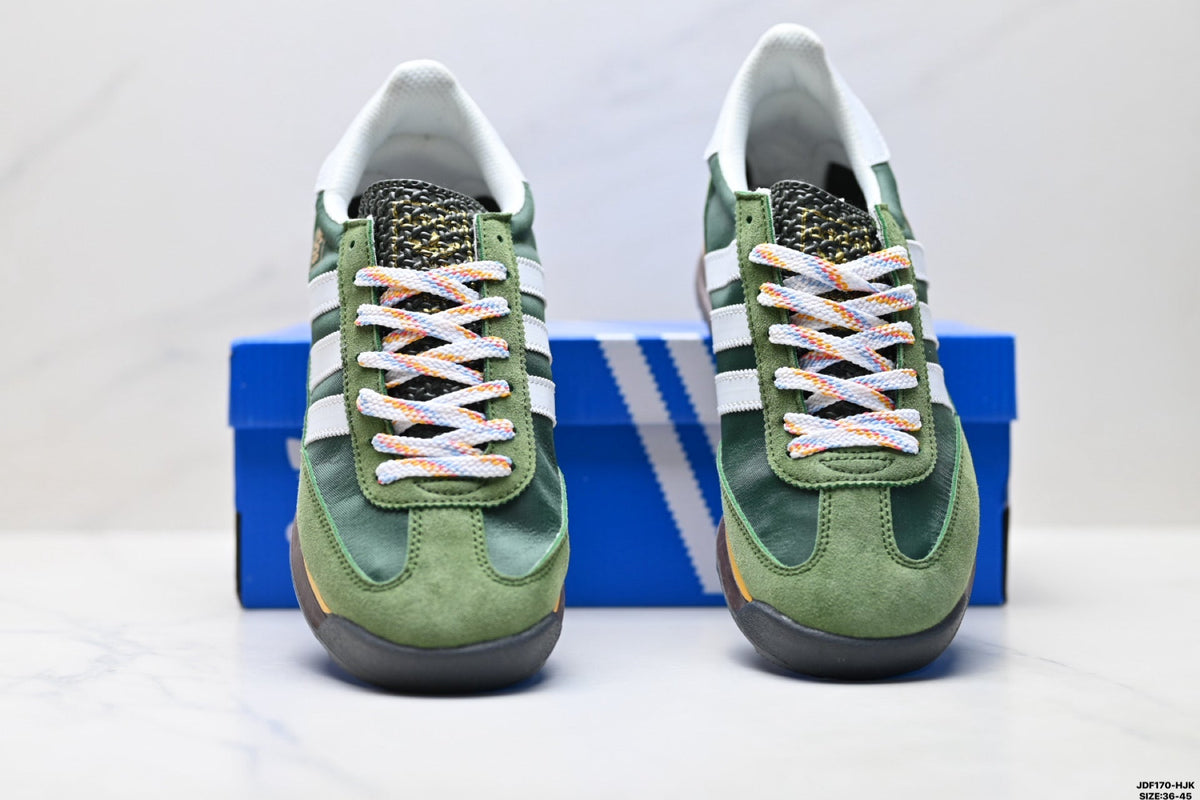 Exclusive Adidas SL 72 Green Retro Sneakers — EU 36 / US M4 / W5.5 / 23CM — Detail View