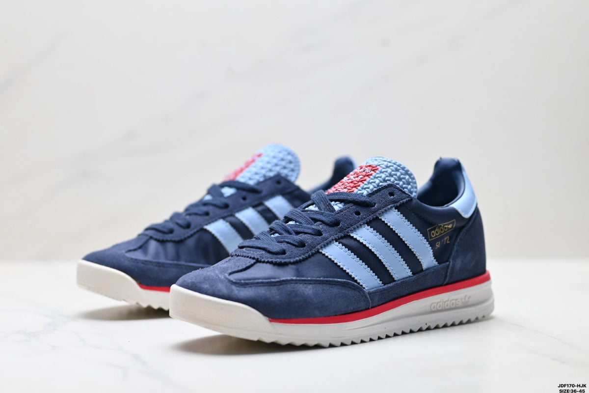 Exclusive Adidas SL 72 Navy Blue Retro Sneakers — EU 36 / US M4 / W5.5 / 23CM — Top View