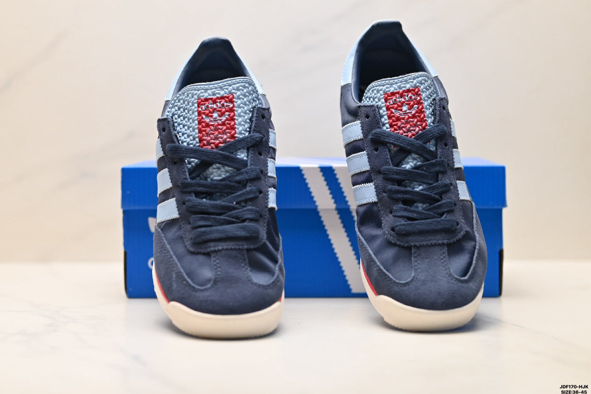 Exclusive Adidas SL 72 Navy Blue Retro Sneakers — EU 36 / US M4 / W5.5 / 23CM — Detail View