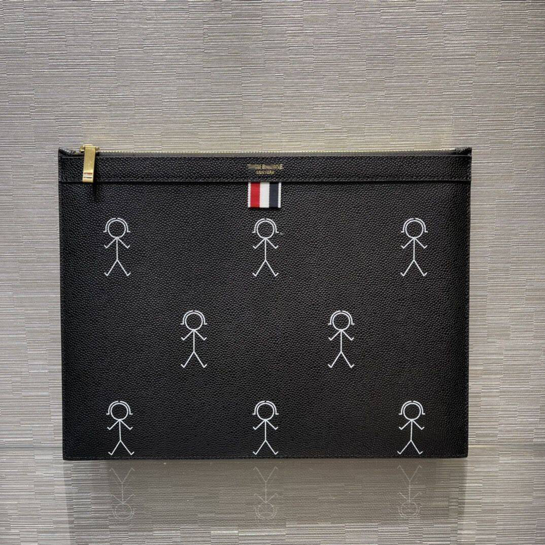 Exclusive 2025 Top-grade cowhide clutch — Large 33CM*25CM — Side View