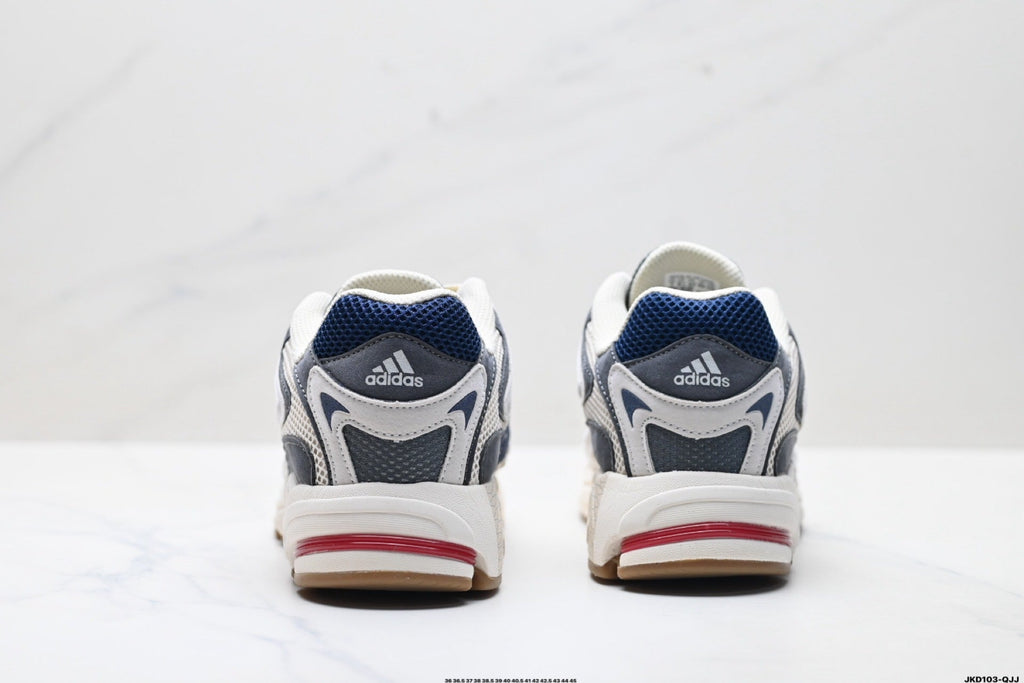 Exclusive Adidas K81801550 Unisex Running Shoes #12 — White/Grey/Red — Size EU 36 / US M4 / W5.5 / 23CM — Top View