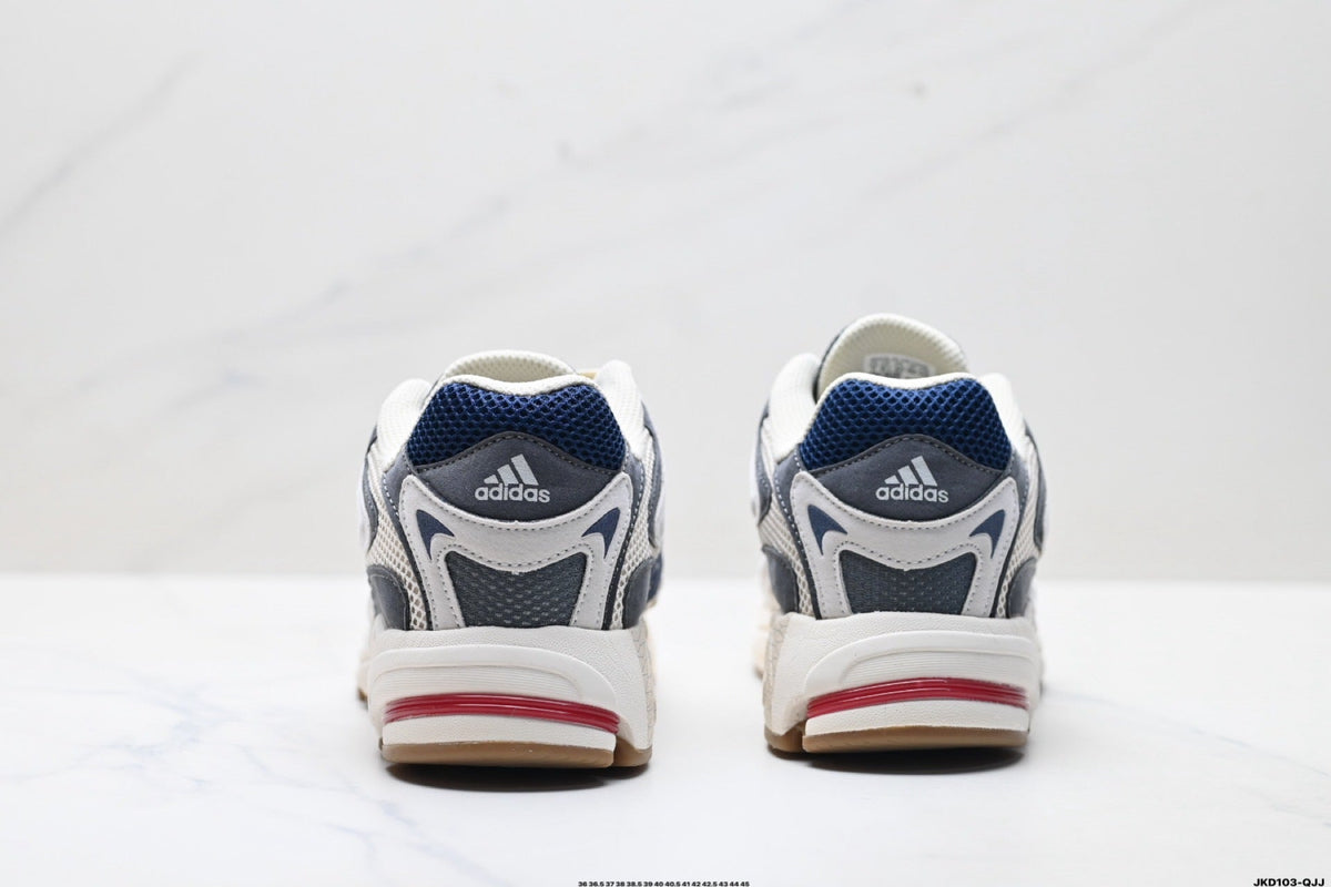 Exclusive Adidas K81801550 Unisex Running Shoes #12 — White/Grey/Red — Size EU 36 / US M4 / W5.5 / 23CM — Top View