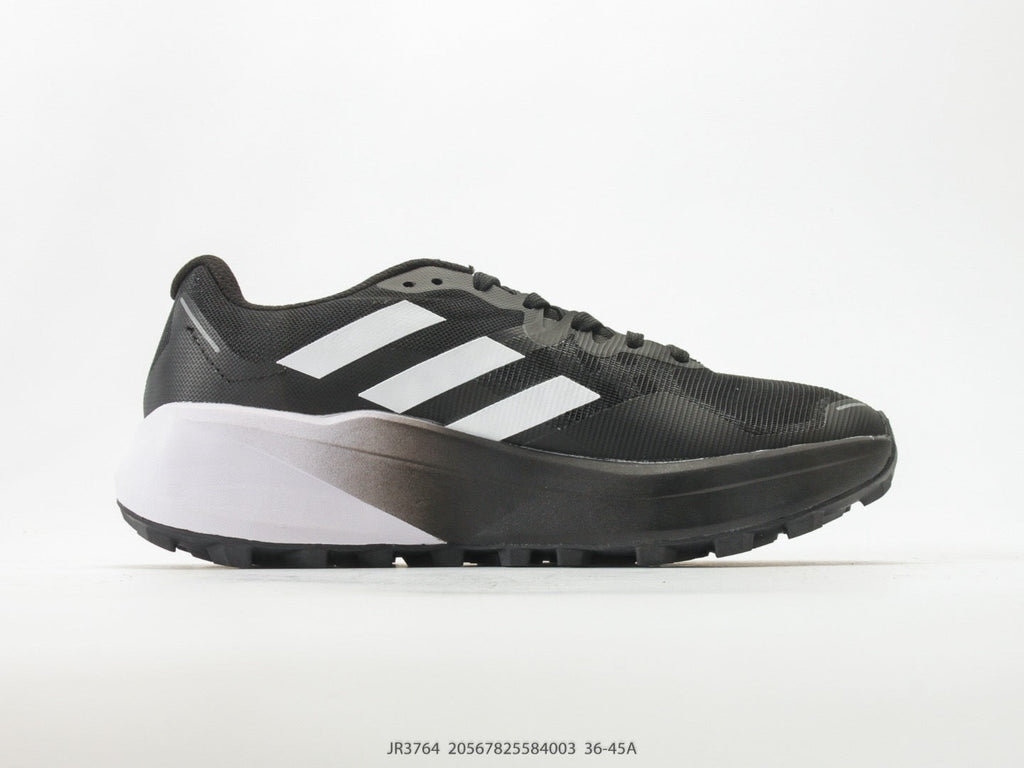 Exclusive Adidas FF8801450 Unisex Running Shoes — Black — Size EU 36 / US M4 / W5.5 / 23CM — Back View