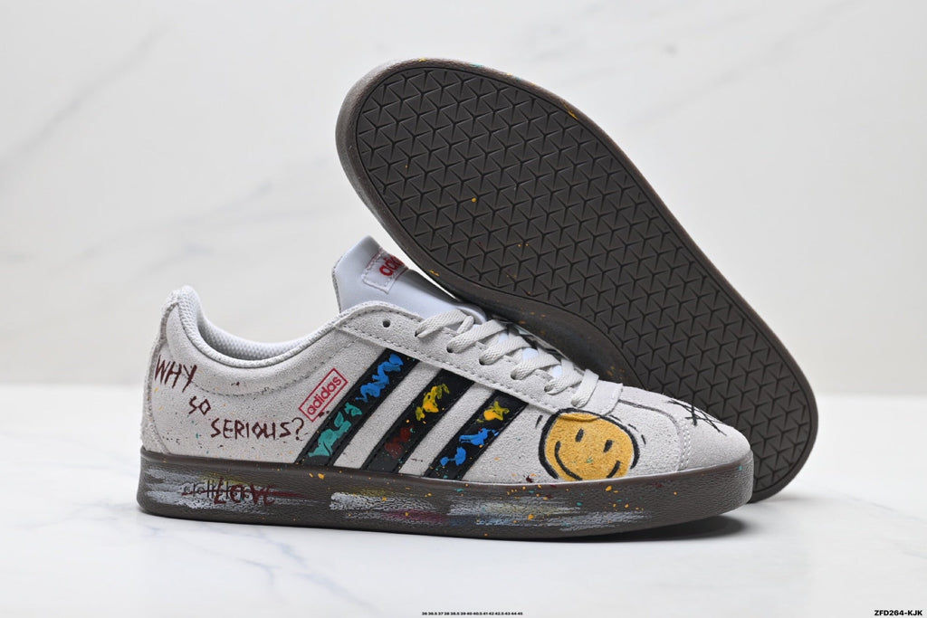 Exclusive Adidas K81802350 Unisex Casual Sneakers — White/Graphic — Size EU 36 / US M4 / W5.5 / 23CM — Detail View