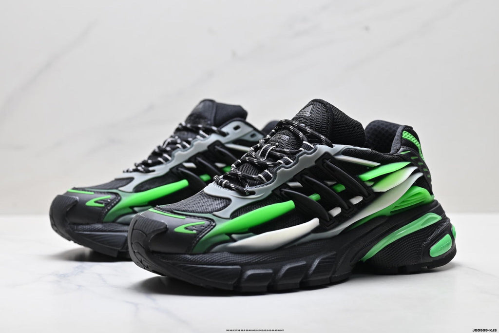 Exclusive Adidas K81801750 Unisex Dad Sneakers — Black/Green — Size EU 36 / US M4 / W5.5 / 23CM — Lifestyle View