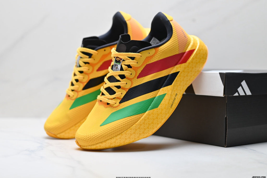 Exclusive Adidas K81801550 Unisex Running Shoes #10 — White/Black/Gold — Size EU 36 / US M4 / W5.5 / 23CM — Alternate View 19