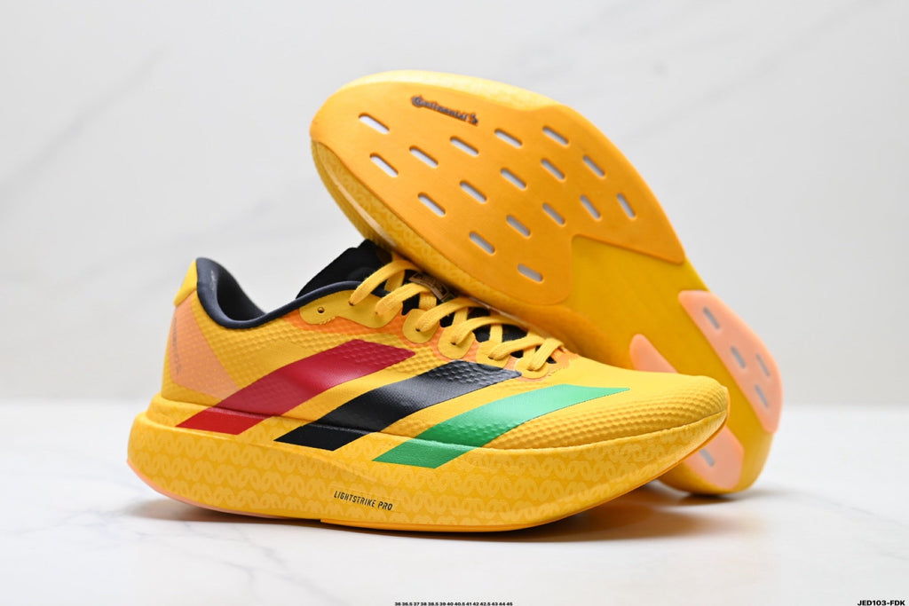 Exclusive Adidas K81801550 Unisex Running Shoes #10 — White/Black/Gold — Size EU 36 / US M4 / W5.5 / 23CM — Alternate View 22