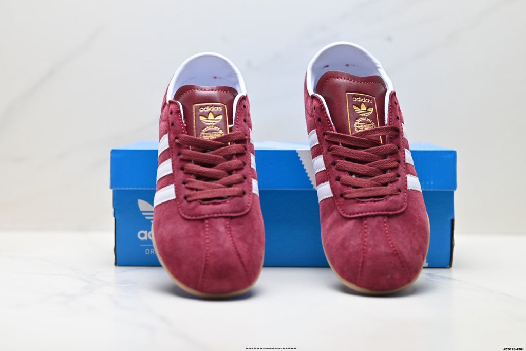 Exclusive Adidas K81801450 Unisex Casual Sneakers #4 — Burgundy — Size EU 36 / US M4 / W5.5 / 23CM — Back View