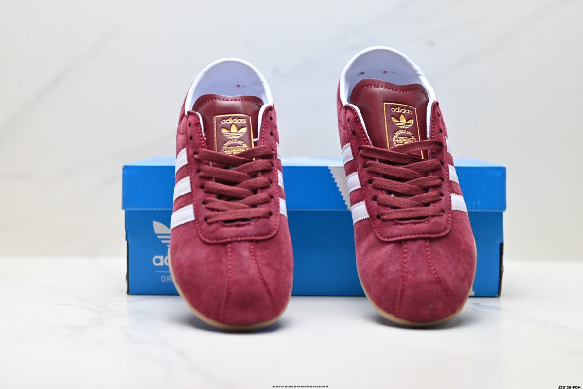 Exclusive Adidas K81801450 Unisex Casual Sneakers #4 — Burgundy — Size EU 36 / US M4 / W5.5 / 23CM — Back View