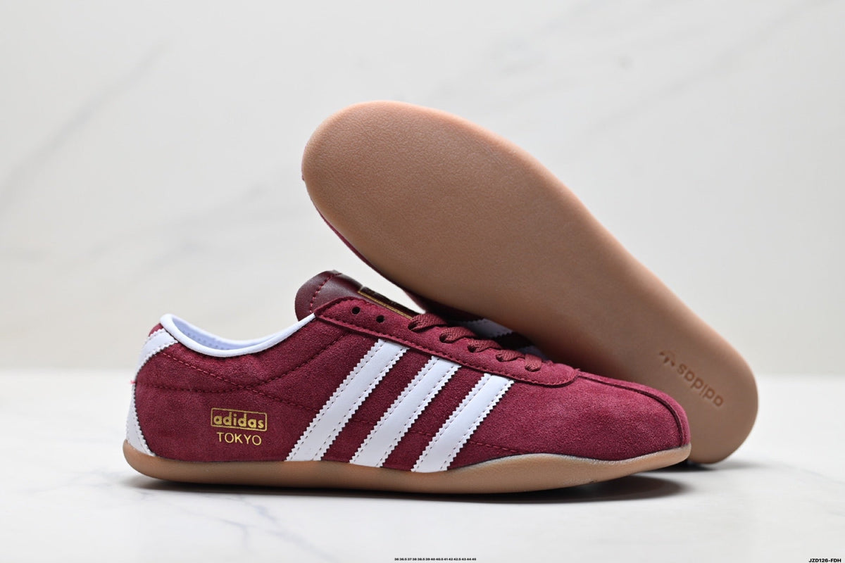 Exclusive Adidas K81801450 Unisex Casual Sneakers #4 — Burgundy — Size EU 36 / US M4 / W5.5 / 23CM — Detail View