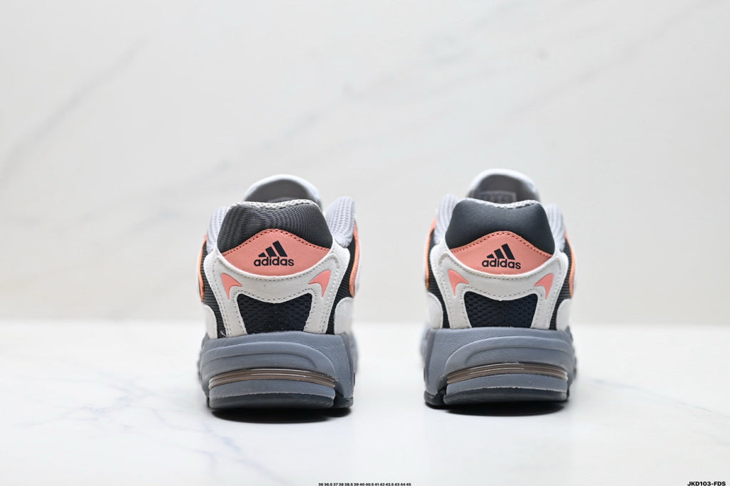 Exclusive Adidas K81801550 Unisex Running Shoes #9 — Grey/Coral — Size EU 36 / US M4 / W5.5 / 23CM — Top View
