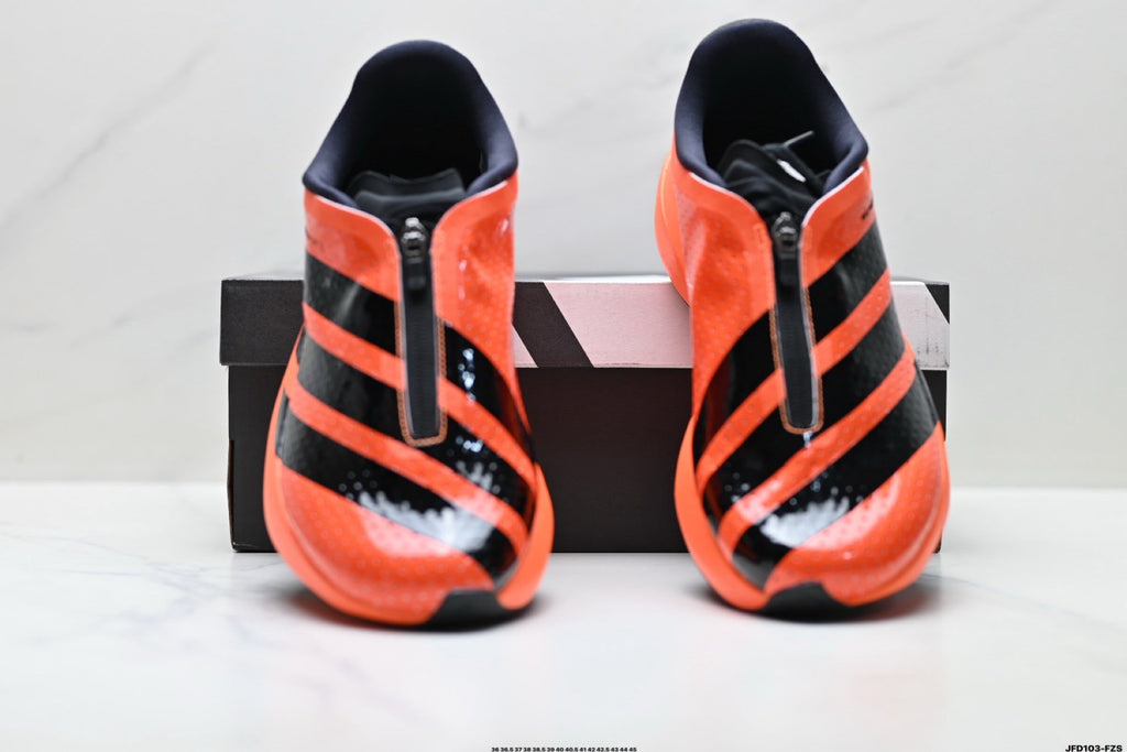 Exclusive Adidas K81801650 Unisex Running Shoes #6 — Black/Orange — Size EU 36 / US M4 / W5.5 / 23CM — Back View