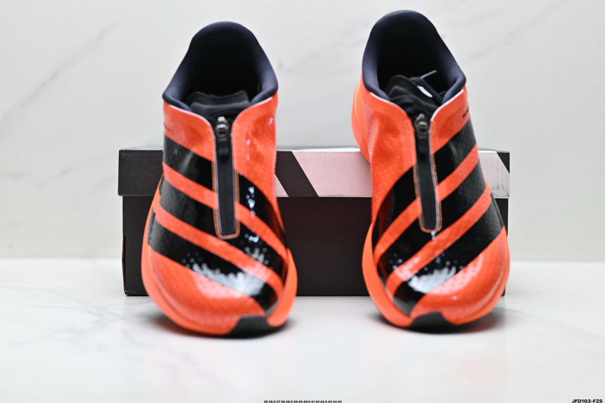 Exclusive Adidas K81801650 Unisex Running Shoes #6 — Black/Orange — Size EU 36 / US M4 / W5.5 / 23CM — Back View