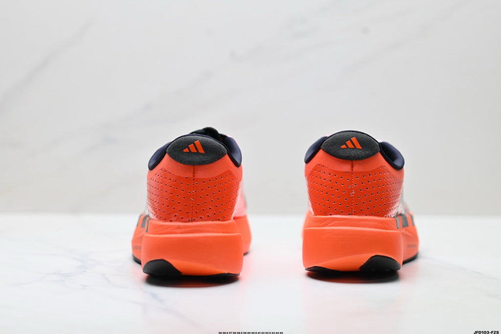 Exclusive Adidas K81801650 Unisex Running Shoes #6 — Black/Orange — Size EU 36 / US M4 / W5.5 / 23CM — Top View