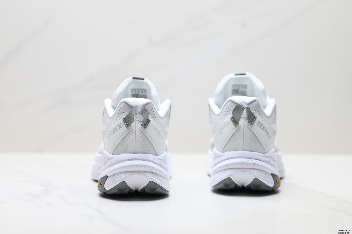 Exclusive Adidas K81801550 Unisex Running Shoes #8 — White/Grey — Size EU 36 / US M4 / W5.5 / 23CM — Top View