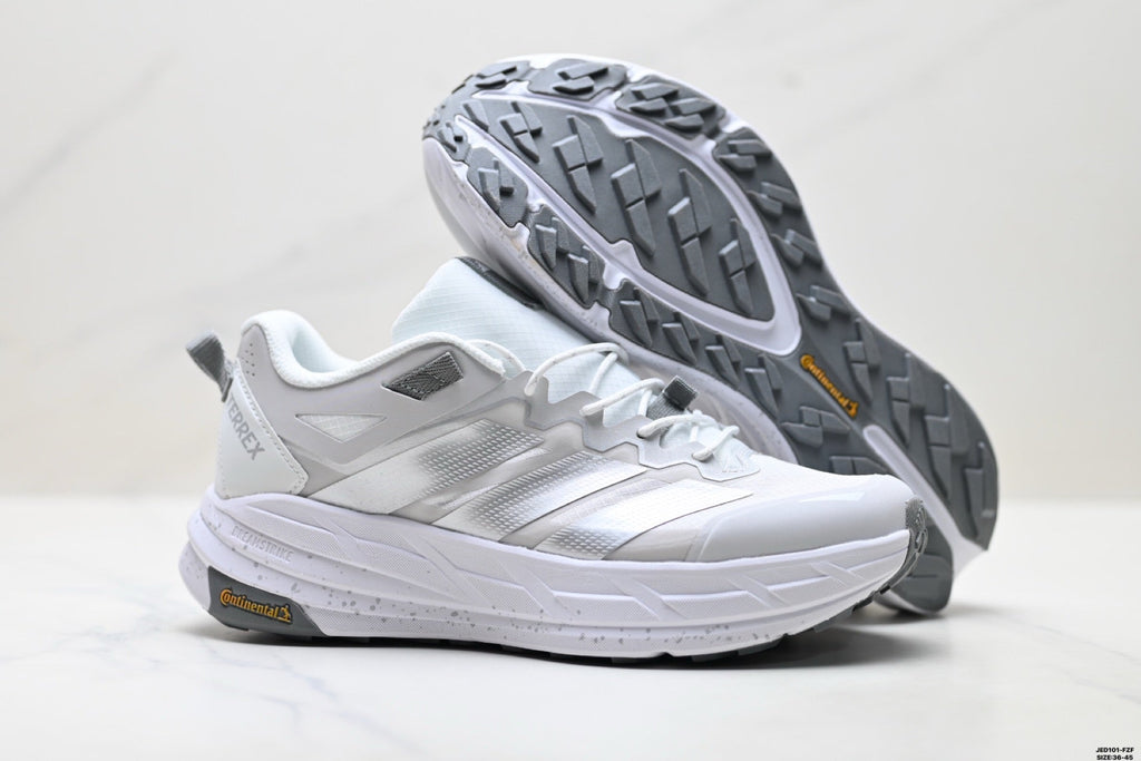 Exclusive Adidas K81801550 Unisex Running Shoes #8 — White/Grey — Size EU 36 / US M4 / W5.5 / 23CM — Detail View