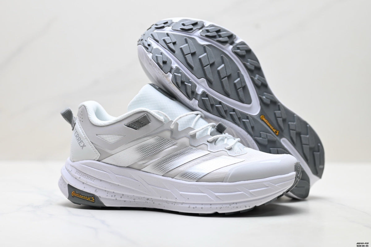 Exclusive Adidas K81801550 Unisex Running Shoes #8 — White/Grey — Size EU 36 / US M4 / W5.5 / 23CM — Detail View