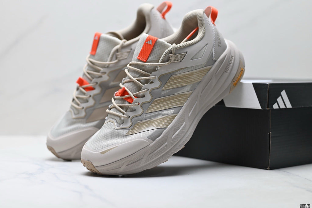 Exclusive Adidas K81801550 Unisex Running Shoes #8 — White/Grey — Size EU 36 / US M4 / W5.5 / 23CM — Lifestyle View