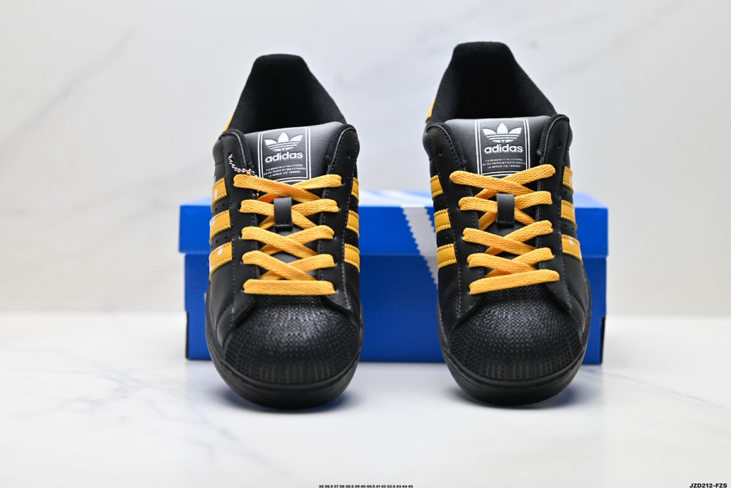Exclusive Adidas K81801450 Unisex Shell-Toe Sneakers — Black/White — Size EU 36 / US M4 / W5.5 / 23CM — Alternate View 8