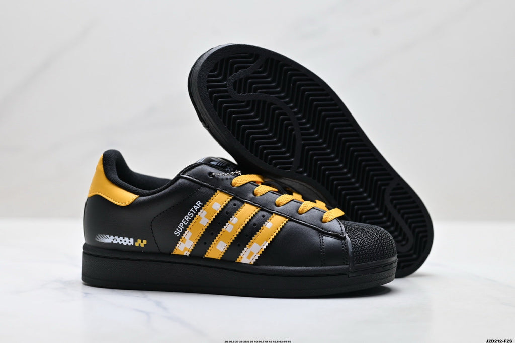 Exclusive Adidas K81801450 Unisex Shell-Toe Sneakers — Black/White — Size EU 36 / US M4 / W5.5 / 23CM — Alternate View 10