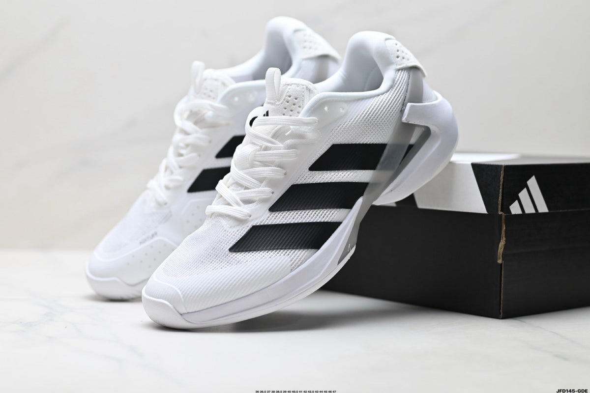 Exclusive Adidas K81801650 Unisex Running Shoes #5 — White/Black — Size EU 36 / US M4 / W5.5 / 23CM — Side View