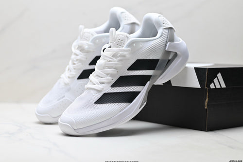 Exclusive Adidas K81801650 Unisex Running Shoes #5 — White/Black — Size EU 36 / US M4 / W5.5 / 23CM — Side View
