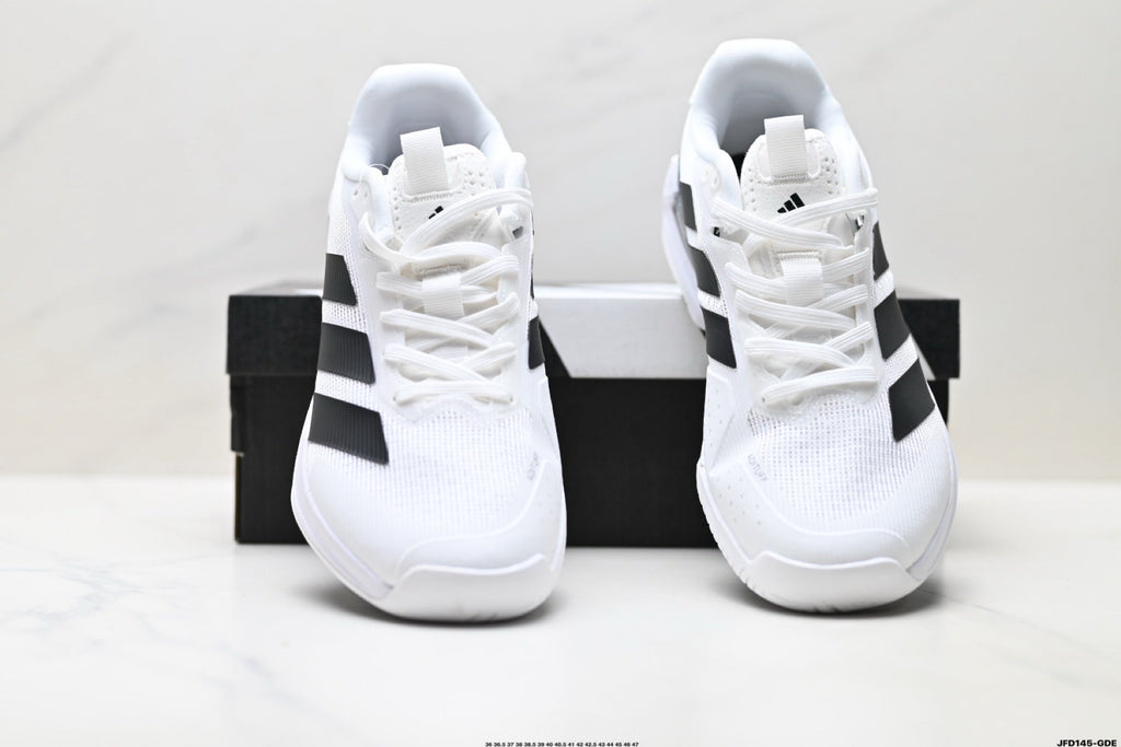 Exclusive Adidas K81801650 Unisex Running Shoes #5 — White/Black — Size EU 36 / US M4 / W5.5 / 23CM — Back View