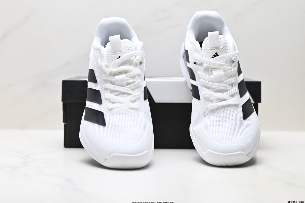 Exclusive Adidas K81801650 Unisex Running Shoes #5 — White/Black — Size EU 36 / US M4 / W5.5 / 23CM — Back View