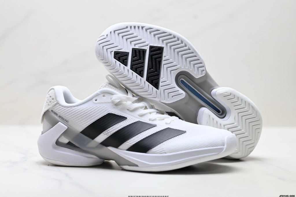 Exclusive Adidas K81801650 Unisex Running Shoes #5 — White/Black — Size EU 36 / US M4 / W5.5 / 23CM — Detail View
