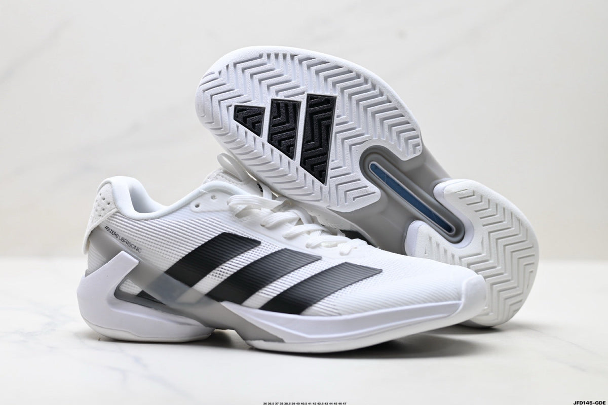 Exclusive Adidas K81801650 Unisex Running Shoes #5 — White/Black — Size EU 36 / US M4 / W5.5 / 23CM — Detail View