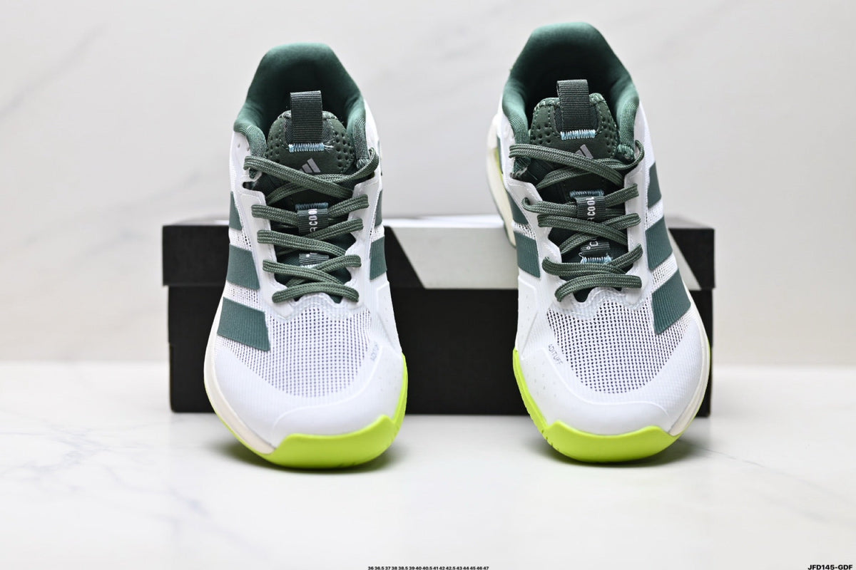 Exclusive Adidas K81801650 Unisex Running Shoes #4 — White/Green — Size EU 36 / US M4 / W5.5 / 23CM — Back View