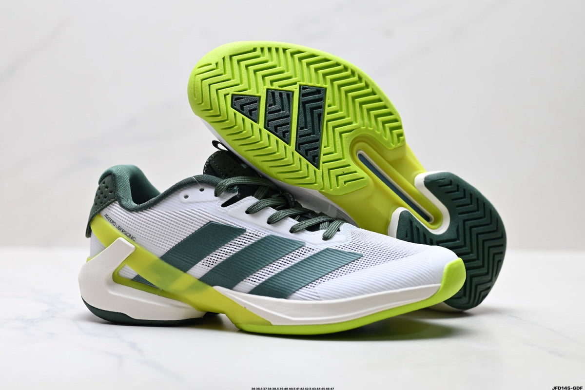 Exclusive Adidas K81801650 Unisex Running Shoes #4 — White/Green — Size EU 36 / US M4 / W5.5 / 23CM — Detail View
