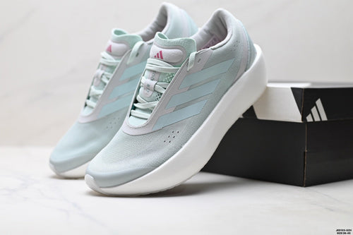 Exclusive Adidas K81801550 Unisex Running Shoes #7 — White/Mint/Pink — Size EU 36 / US M4 / W5.5 / 23CM — Side View