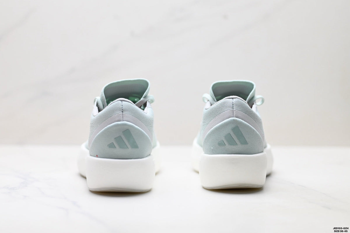 Exclusive Adidas K81801550 Unisex Running Shoes #7 — White/Mint/Pink — Size EU 36 / US M4 / W5.5 / 23CM — Top View