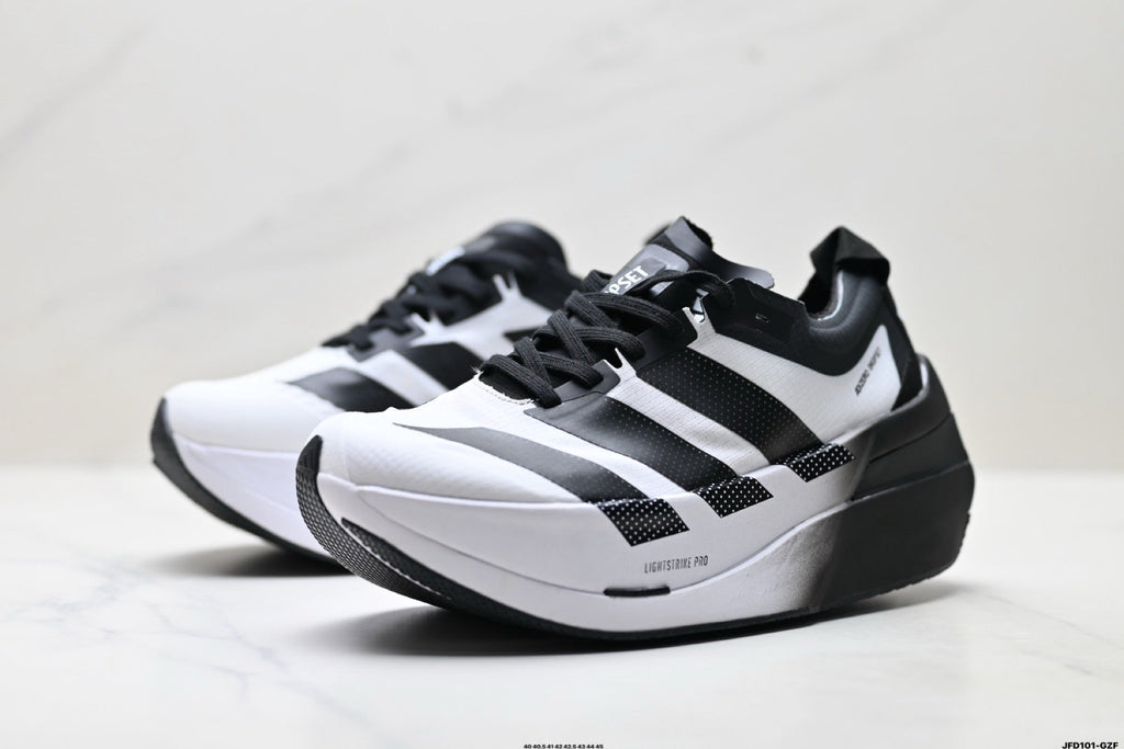 Exclusive Adidas K81801650 Men's Running Shoes #2 — Black/White — Size EU 40 / US M7 / W8.5 / 25CM — Lifestyle View