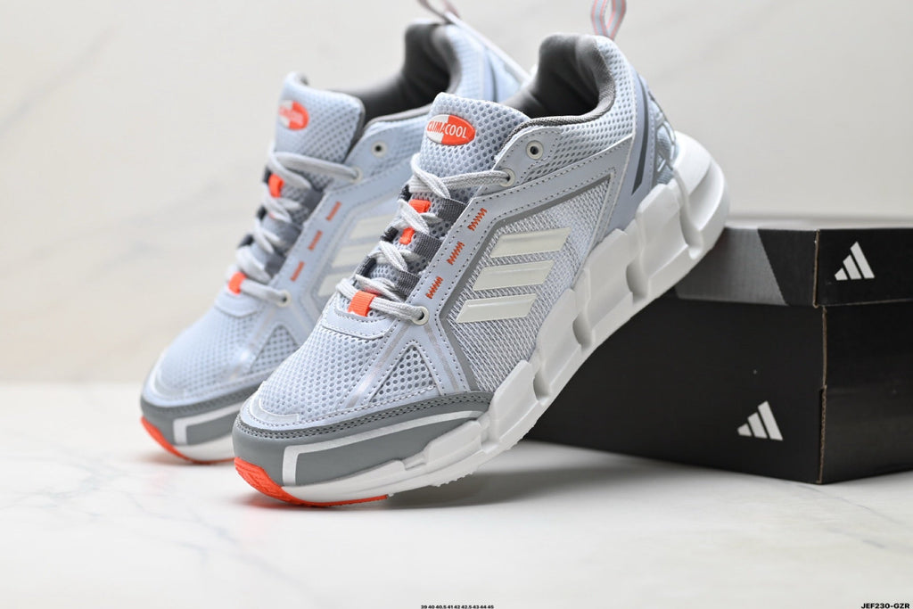 Exclusive Adidas K81801550 Men's Running Shoes #5 — Grey/Orange — Size EU 39 / US M6.5 / W8 / 24.5CM — Side View