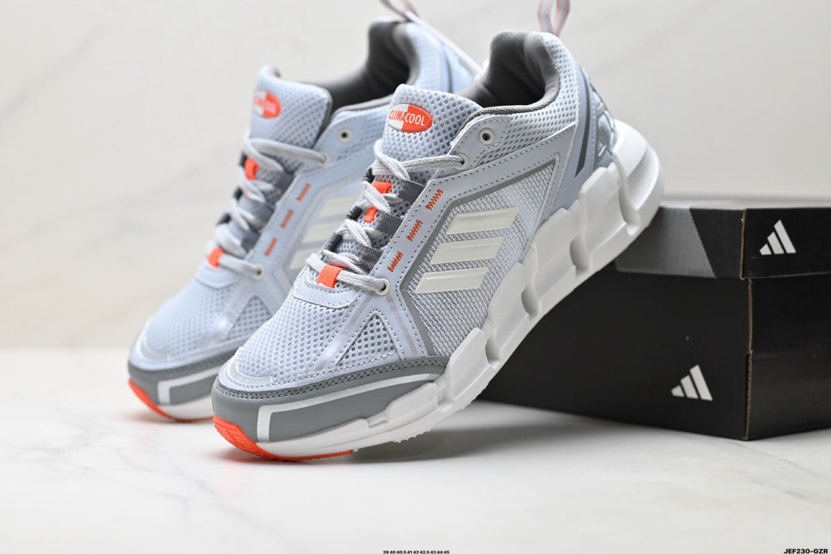 Exclusive Adidas K81801550 Men's Running Shoes #5 — Grey/Orange — Size EU 39 / US M6.5 / W8 / 24.5CM — Side View