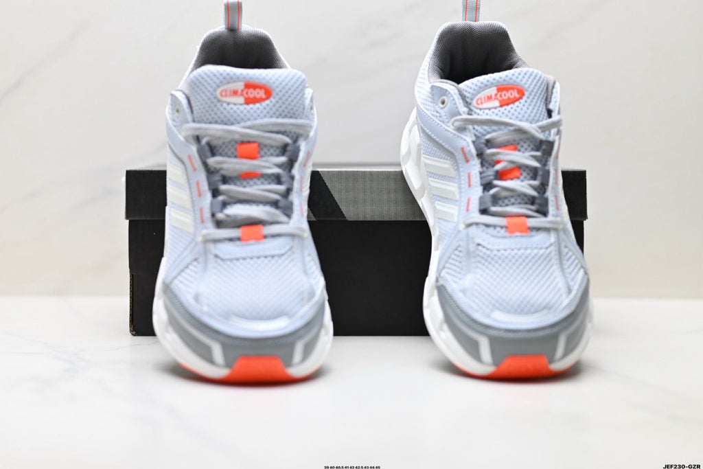 Exclusive Adidas K81801550 Men's Running Shoes #5 — Grey/Orange — Size EU 39 / US M6.5 / W8 / 24.5CM — Back View