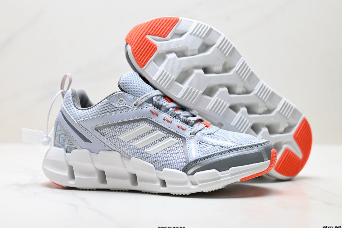 Exclusive Adidas K81801550 Men's Running Shoes #5 — Grey/Orange — Size EU 39 / US M6.5 / W8 / 24.5CM — Detail View