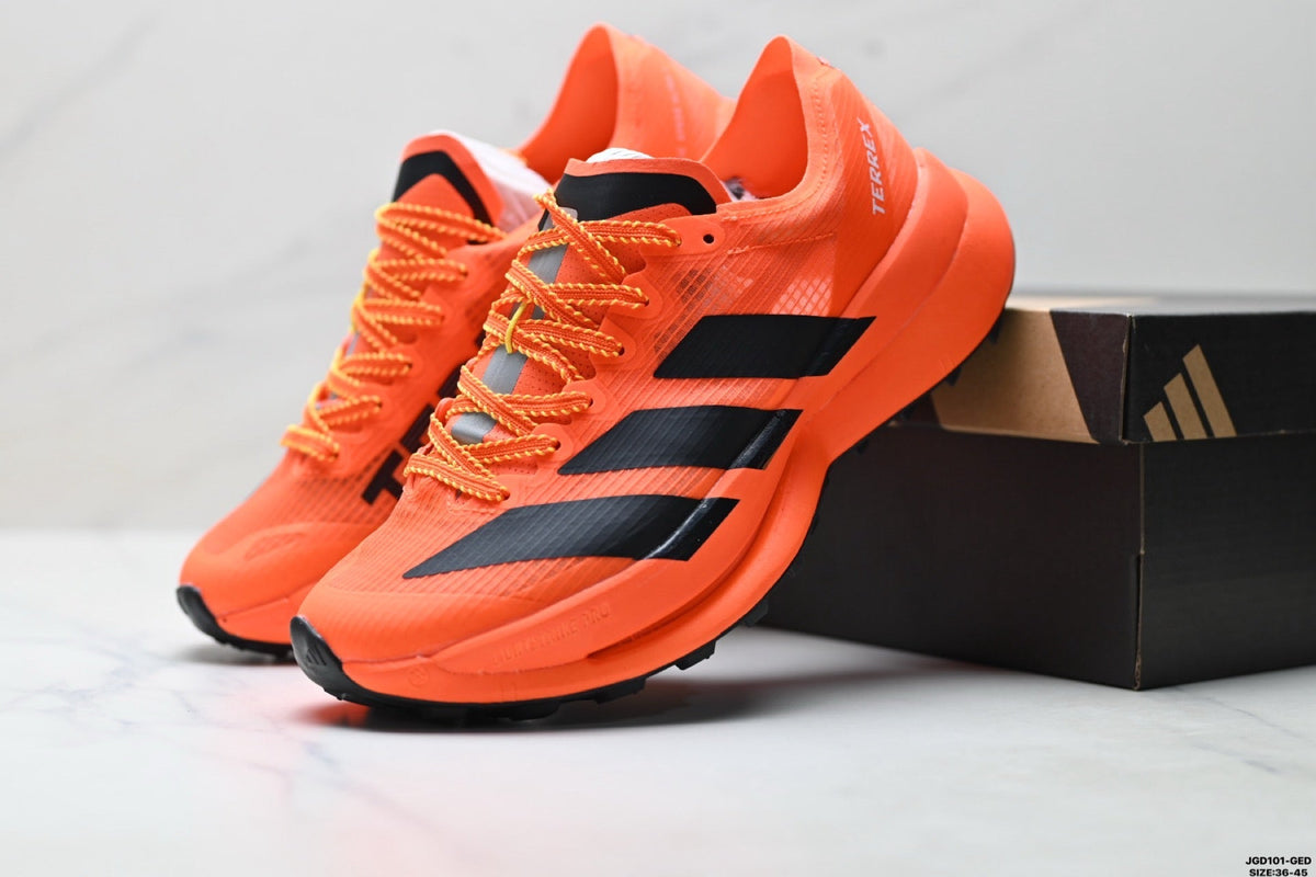 Exclusive Adidas K81801750 Unisex Running Shoes #2 — Orange/Black — Size EU 36 / US M4 / W5.5 / 23CM — Side View