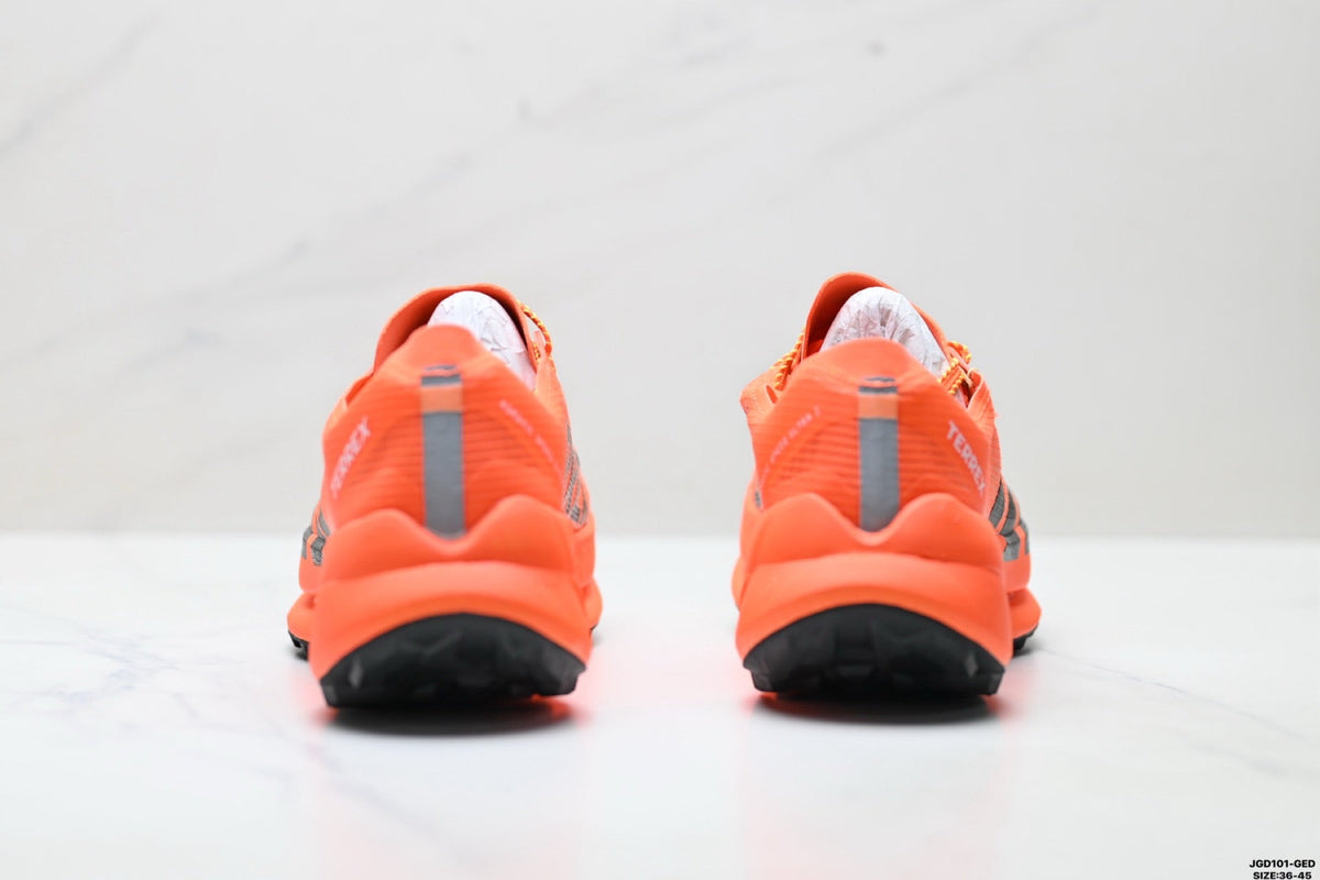 Exclusive Adidas K81801750 Unisex Running Shoes #2 — Orange/Black — Size EU 36 / US M4 / W5.5 / 23CM — Top View
