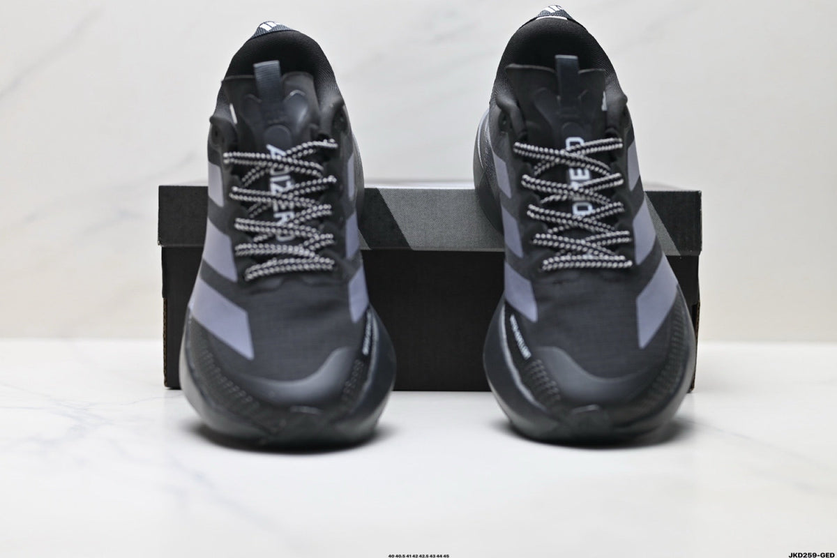 Exclusive Adidas K81801550 Men's Running Shoes #4 — Black/Grey — Size EU 40 / US M7 / W8.5 / 25CM — Back View