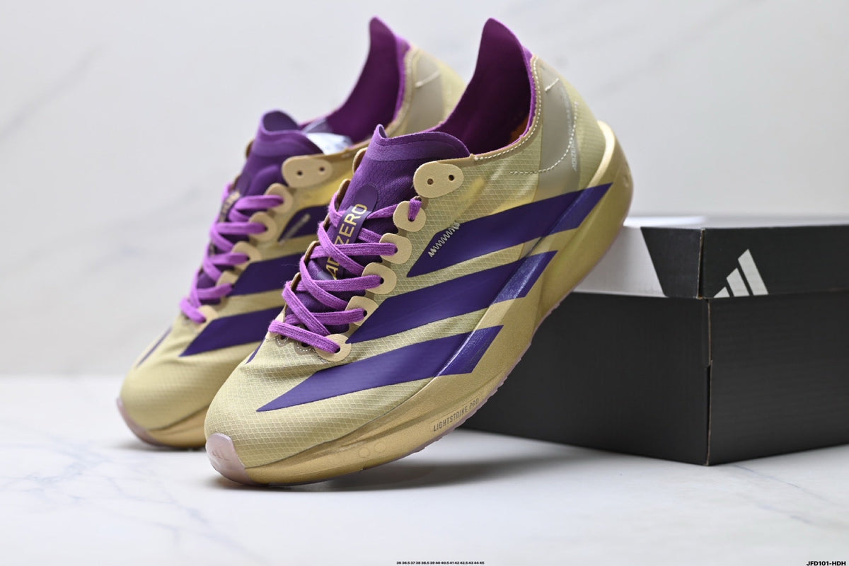 Exclusive Adidas K81801650 Unisex Running Shoes #3 — Purple/Beige — Size EU 36 / US M4 / W5.5 / 23CM — Side View