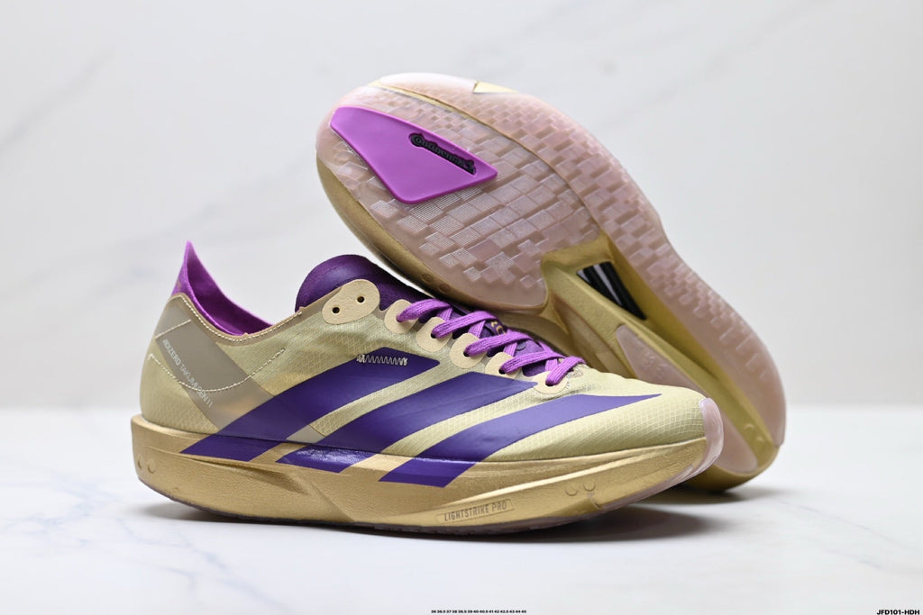 Exclusive Adidas K81801650 Unisex Running Shoes #3 — Purple/Beige — Size EU 36 / US M4 / W5.5 / 23CM — Detail View