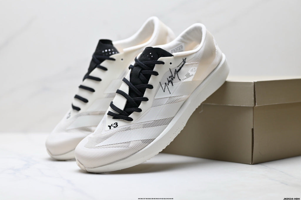 Exclusive Adidas K81801550 Unisex Running Shoes #5 — White/Black — Size EU 36 / US M4 / W5.5 / 23CM — Side View