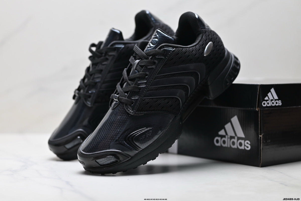 Exclusive Adidas K81801550 Men's Running Shoes #2 — Black/Silver #1 — Size EU 40 / US M7 / W8.5 / 25CM — Side View