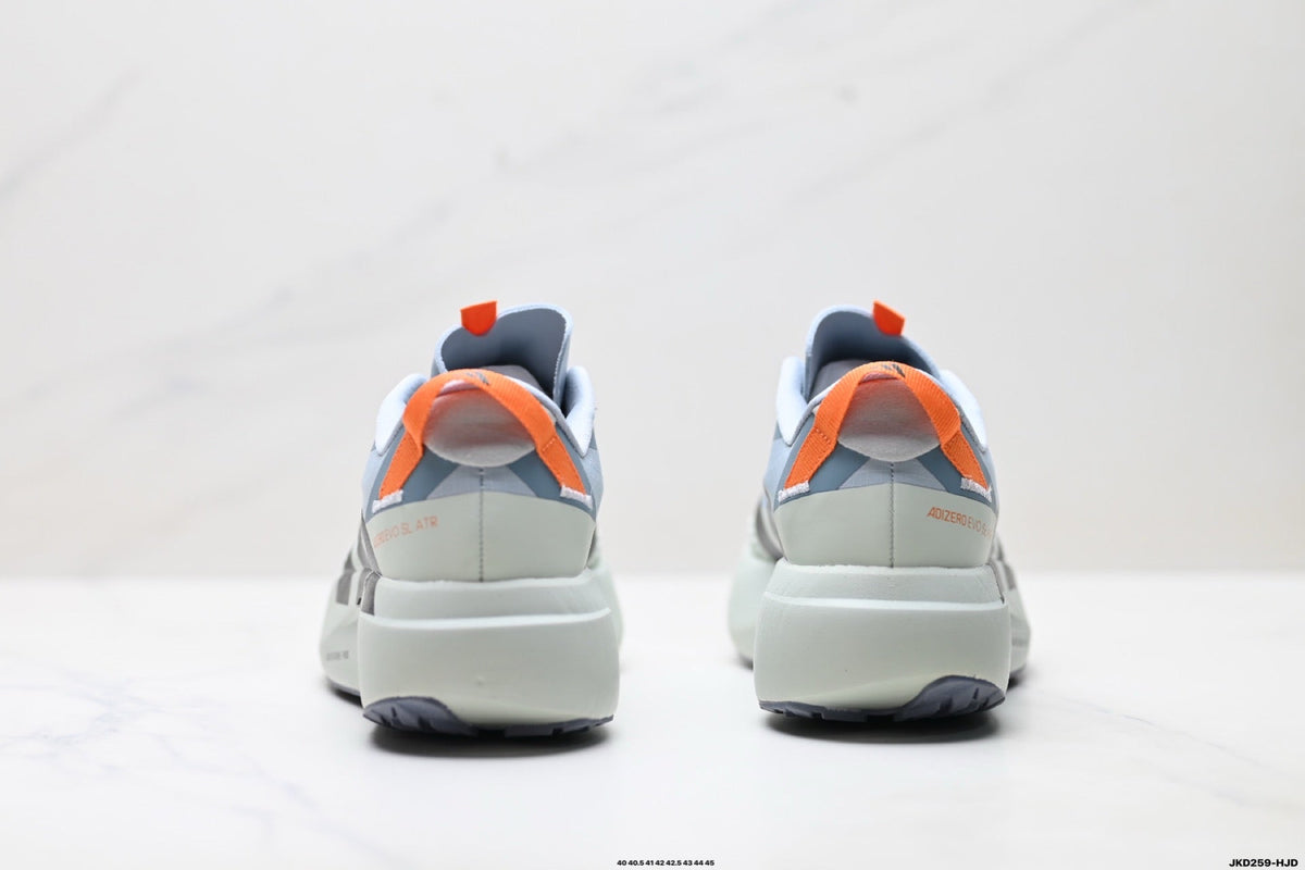 Exclusive Adidas K81801550 Men's Running Shoes #3 — Light Grey/Orange — Size EU 40 / US M7 / W8.5 / 25CM — Top View
