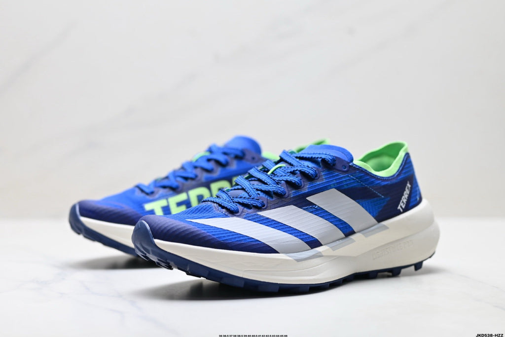 Exclusive Adidas K81801550 Unisex Running Shoes #2 — Blue/Green — Size EU 36 / US M4 / W5.5 / 23CM — Lifestyle View