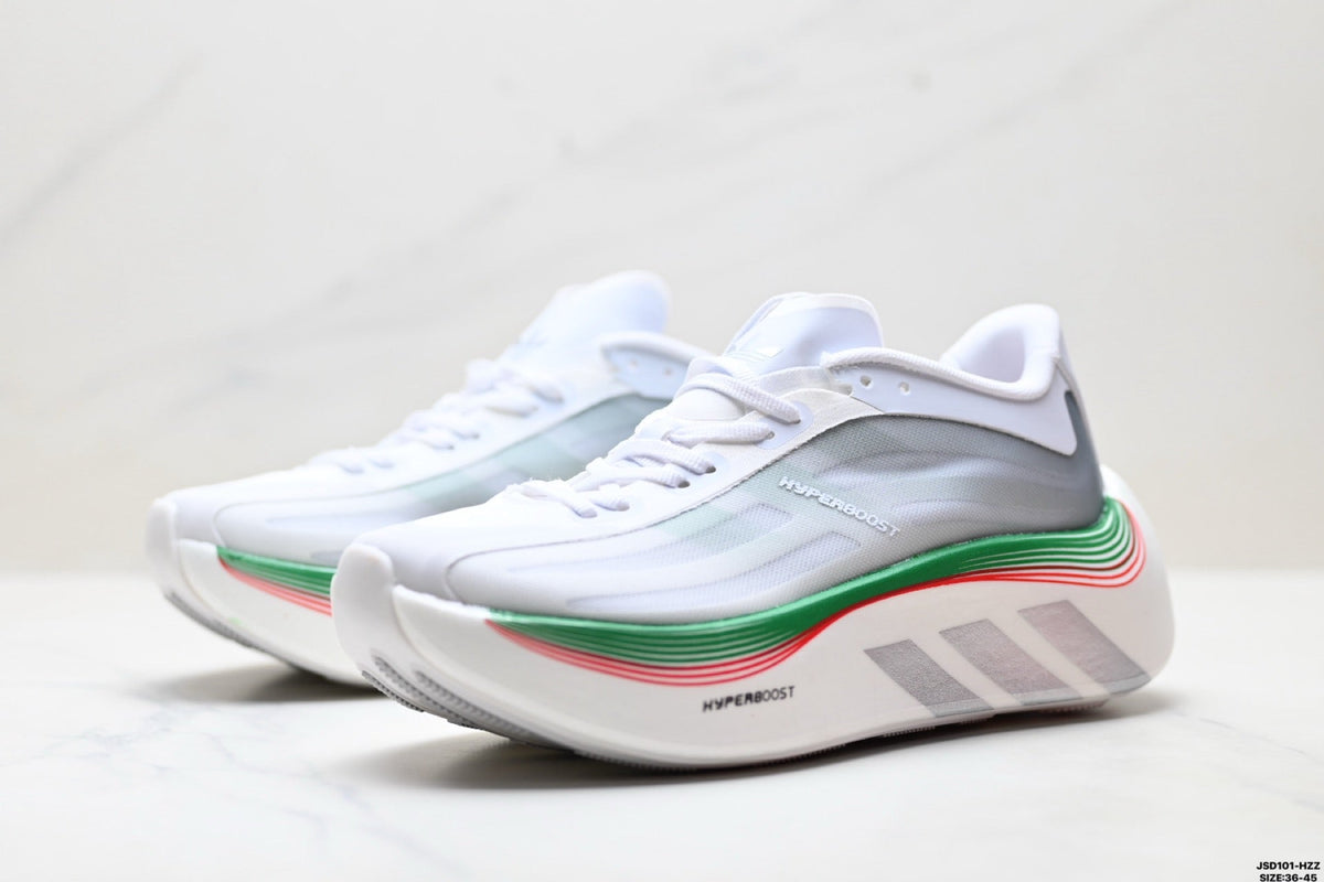 Exclusive Adidas K81801850 Unisex Running Shoes — White/Mint — Size EU 36 / US M4 / W5.5 / 23CM — Detail View